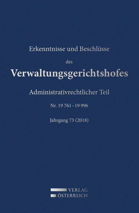 Erkenntnisse und Beschlüsse des Verwaltungsgerichtshofes - Leopold Bumberger