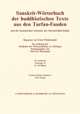 Sanskrit-Wörterbuch der buddhistischen Texte aus den Turfan-Funden. Lieferung 29 - 