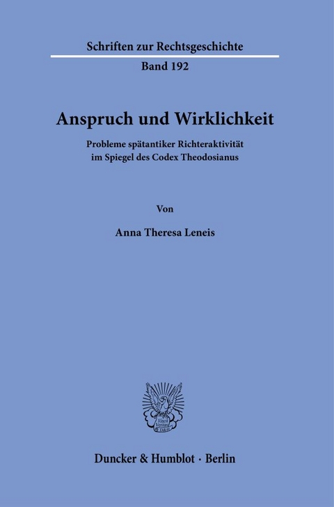 Anspruch und Wirklichkeit. - Anna Theresa Leneis