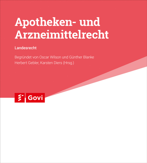 Apotheken- und Arzneimittelrecht - Landesrecht Nordrhein-Westfalen - 