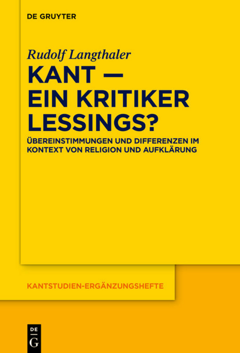 Kant – ein Kritiker Lessings? - Rudolf Langthaler