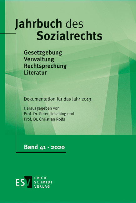 Jahrbuch des Sozialrechts / Jahrbuch des Sozialrechts Dokumentation für das Jahr 2019 - 