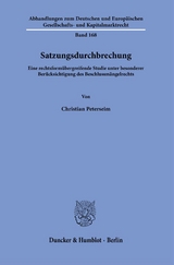 Satzungsdurchbrechung. - Christian Peterseim