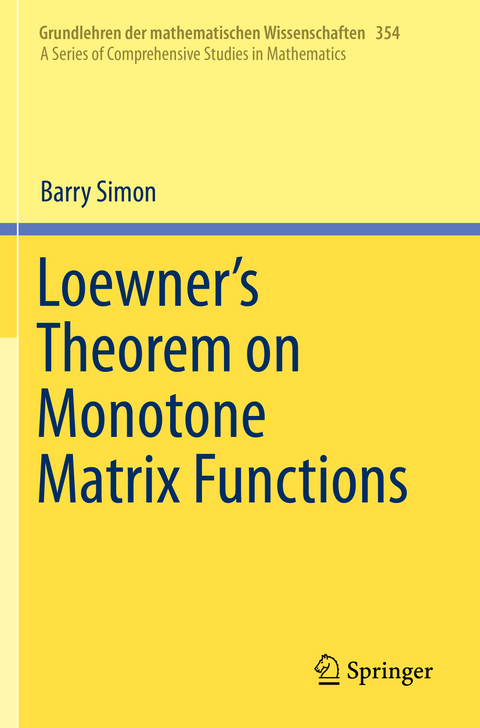 Loewner's Theorem on Monotone Matrix Functions - Barry Simon