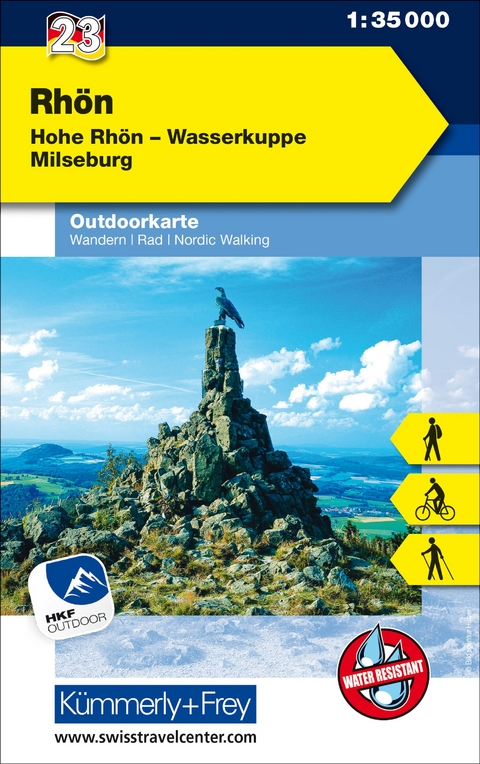 Rhön Hohe Rhön, Wasserkuppe, Milseburg, Nr. 23 Outdoorkarte Deutschland 1:35 000