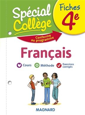 Fiches français 4e : cours, méthode, exercices corrigés : conforme au programme - Josepha Faber Boitel