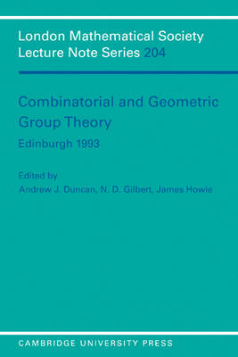 Combinatorial and Geometric Group Theory, Edinburgh 1993 - 