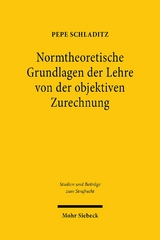 Normtheoretische Grundlagen der Lehre von der objektiven Zurechnung - Pepe Schladitz