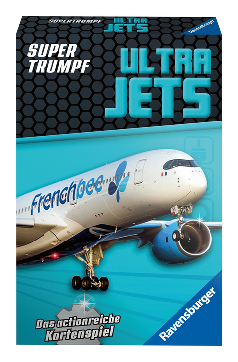 Ravensburger Kartenspiel, Supertrumpf Ultra Jets 20691, Quartett und Trumpf-Spiel für Technik-Fans ab 7 Jahren