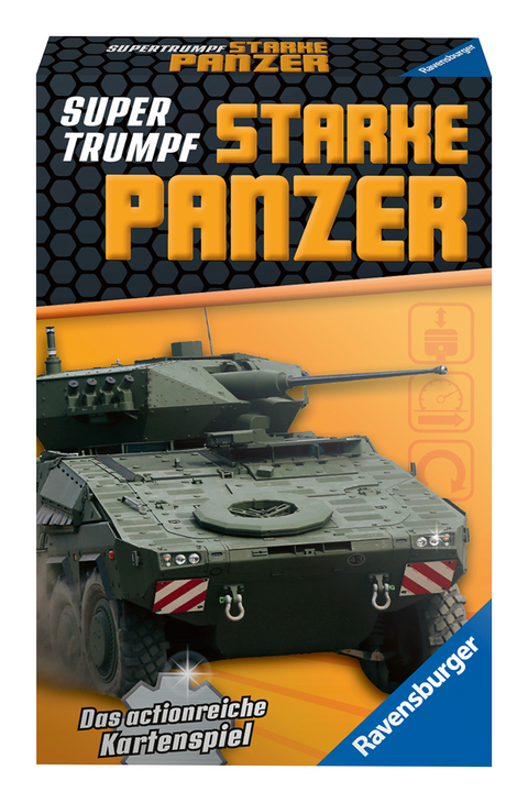 Ravensburger Kartenspiel, Supertrumpf Starke Panzer 20692, Quartett und Trumpf-Spiel für Technik-Fans ab 7 Jahren