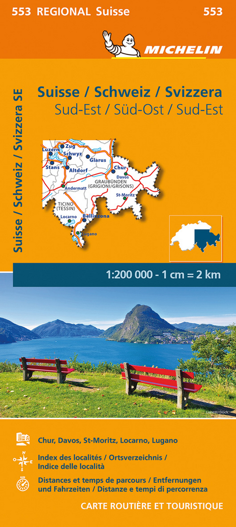 Suisse Sud-Est - Michelin Regional Map 553 -  Michelin