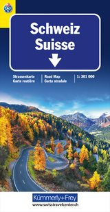 Schweiz TCS Strassenkarte 1:301 000 - 