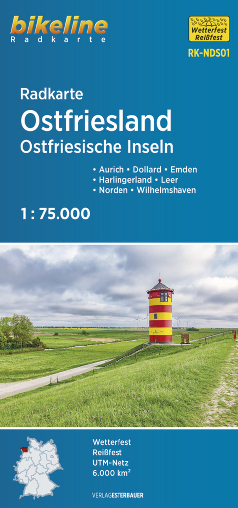 Radkarte Ostfriesland Ostfriesische Inseln - 