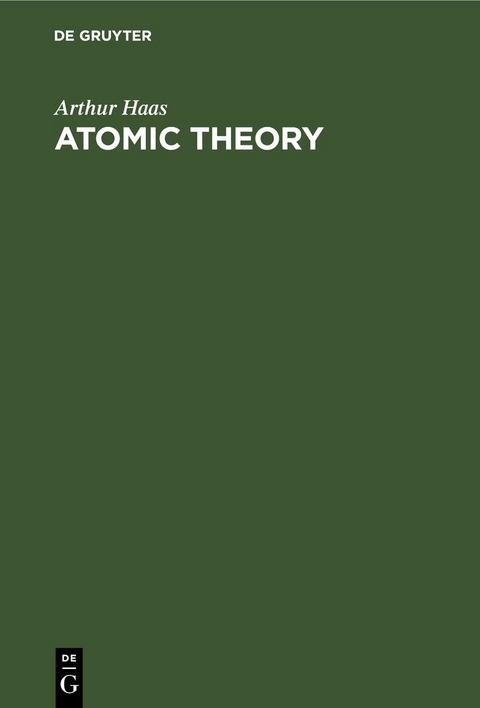 Atomic Theory - Arthur Haas