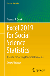 Excel 2019 for Social Science Statistics - Quirk, Thomas J.