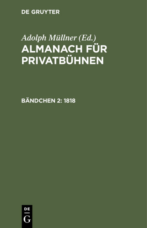 Almanach für Privatbühnen / 1818 - 