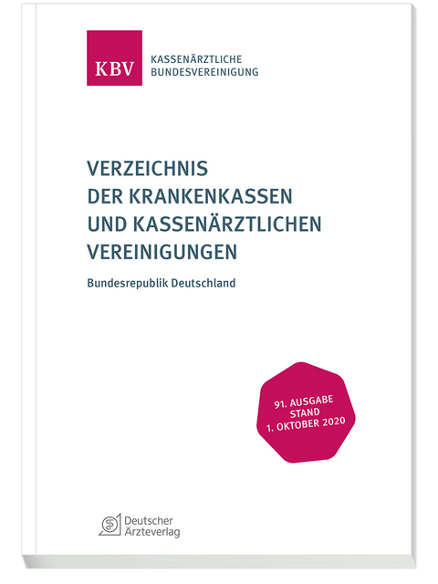 Verzeichnis der Krankenkassen und Kassenärztlichen Vereinigungen - 