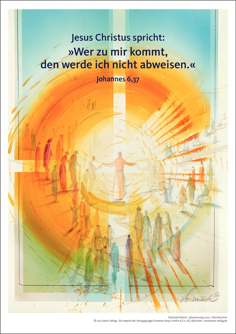 Jahreslosung Münch 2022, Kunstdruck A4 - Eberhard Münch