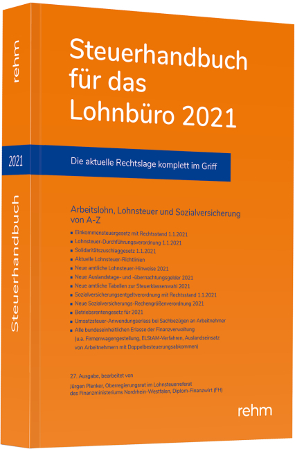 Steuerhandbuch für das Lohnbüro 2021 - Jürgen Plenker