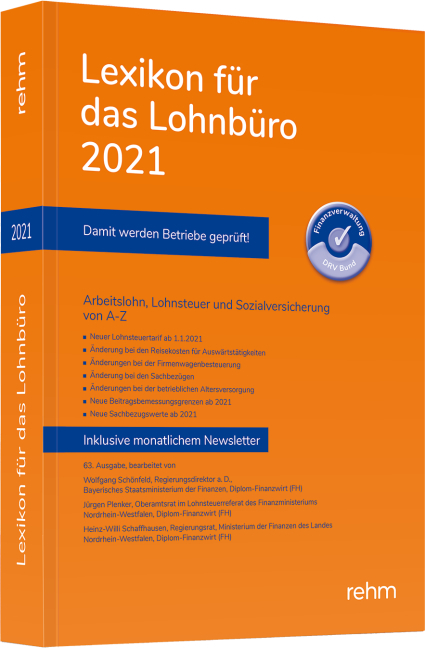 Lexikon für das Lohnbüro 2021 - Wolfgang Schönfeld, Jürgen Plenker, Heinz-Willi Schaffhausen