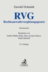 Rechtsanwaltsvergütungsgesetz: RVG - Wilhelm Gerold, Herbert Schmidt