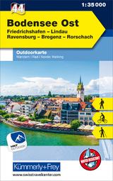 Bodensee Ost Friedrichshafen, Lindau, Ravensburg, Bregenz, Rorschach Nr. 44 Outdoorkarte Deutschland 1:35 000