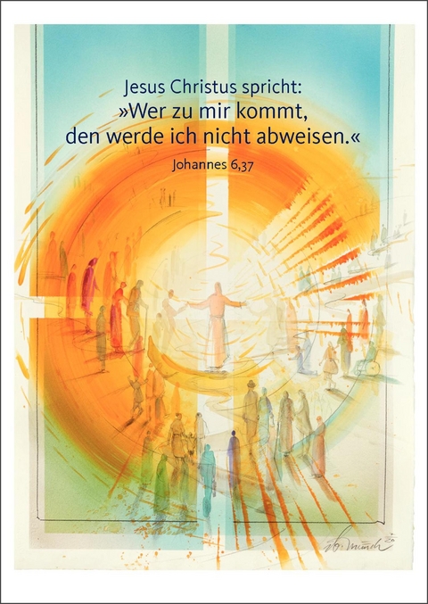 Jahreslosung Münch 2022 - Postkarte (10er-Set) - Eberhard Münch