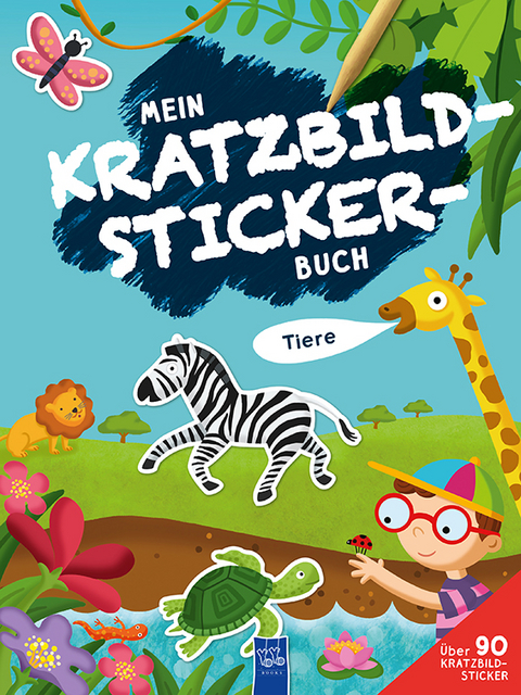 Mein Kratzbild-Stickerbuch - Tiere