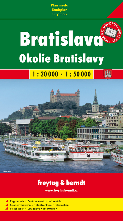 Bratislava a okolie / Pressburg und Umgebung (Stadtplan 1:20.000 + Wanderkarte 1:50.000)