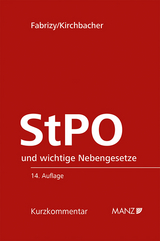 Strafprozessordnung - StPO - Ernst Eugen Fabrizy, Kurt Kirchbacher