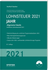 Tabelle, Lohnsteuer 2021 Jahr - 
