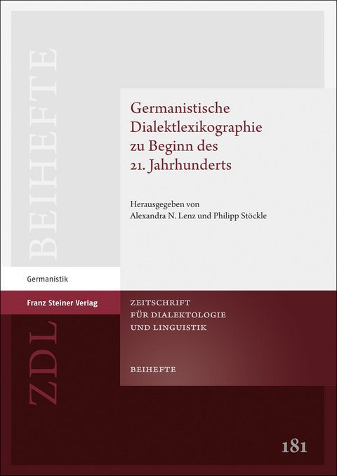 Germanistische Dialektlexikographie zu Beginn des 21. Jahrhunderts - 