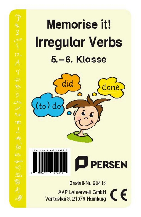 Memorise it! Irregular Verbs - Josephine Finkenstein