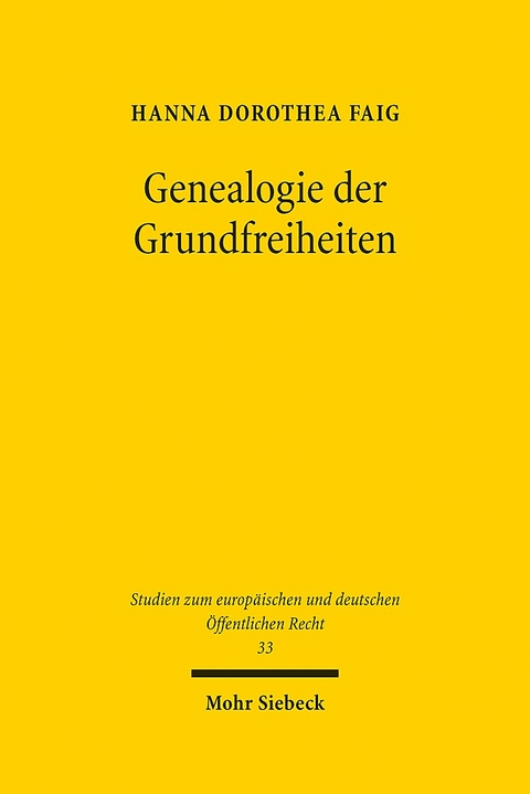 Genealogie der Grundfreiheiten - Hanna Dorothea Faig