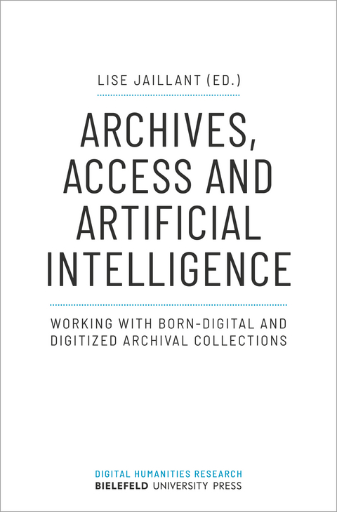 Archives, Access and Artificial Intelligence - 