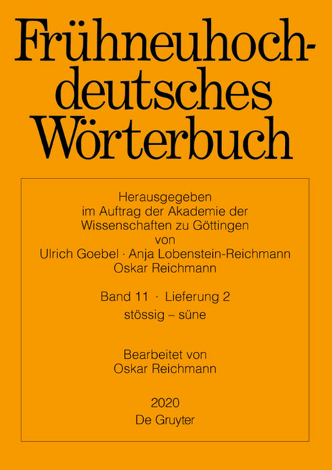 Frühneuhochdeutsches Wörterbuch / stössig − süne - 