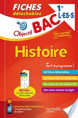 Histoire 1re L, ES, S : 46 fiches détachables - Stéphane Genêt, Laurent Boimare