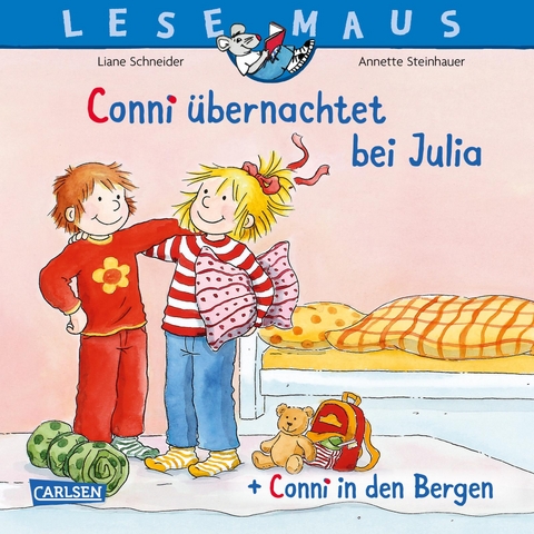 LESEMAUS 207: "Conni übernachtet bei Julia" + "Conni in den Bergen" Conni Doppelband - Liane Schneider