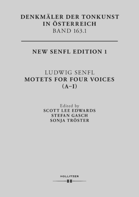 Ludwig Senfl. Motets For Four Voices (A-I) - Scott Lee Edwards, Stefan Gasch, Sonja Tröster