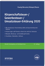 Körperschaftsteuer-, Gewerbesteuer-, Umsatzsteuer-Erklärung 2020 - Claudy, Björn; Henseler, Frank; Kümpel, Andreas; Staats, Annette