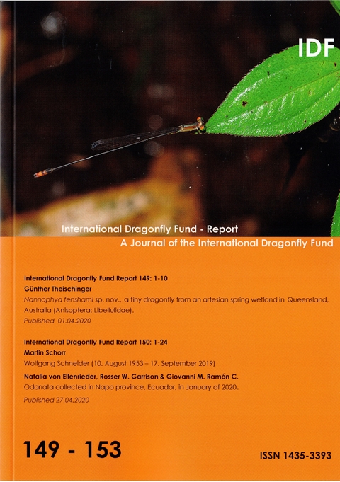 International Dragonfly Fund Report 149-153 - Martin Schorr, Günther Theischinger