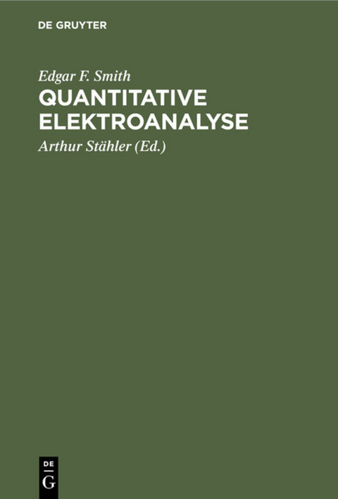 Quantitative Elektroanalyse - Edgar F. Smith