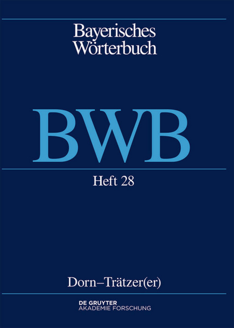 Bayerisches Wörterbuch (BWB) / Dorn – Trätzer(er) - 