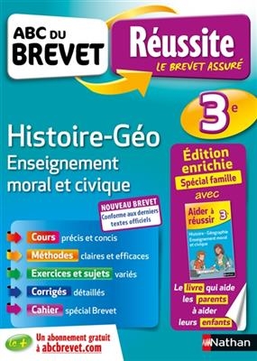 Histoire géo, enseignement moral et civique 3e : nouveau brevet - Laure Genet, Pascal Jezequel, Florian Louis