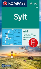 KOMPASS Wanderkarte 701 Sylt 1:40.000 - 