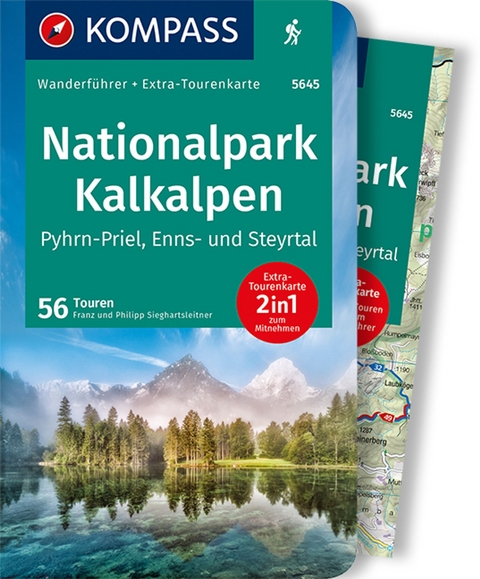 KOMPASS Wanderführer Nationalpark Kalkalpen - Pyhrn-Priel, Enns- und Steyrtal, 55 Touren mit Extra-Tourenkarte - Franz und Philipp Sieghartsleitner
