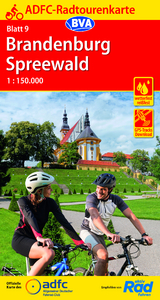 ADFC-Radtourenkarte 9 Brandenburg Spreewald 1:150.000, reiß- und wetterfest, E-Bike geeignet, GPS-Tracks Download - 