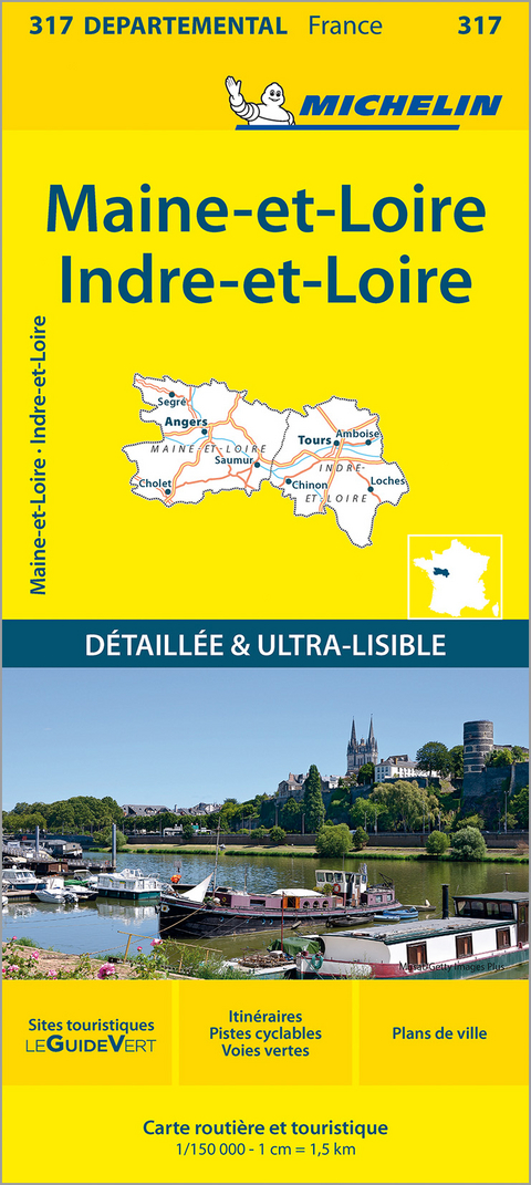 Indre-et-Loire Maine-et-Loire - Michelin Local Map 317 -  Michelin