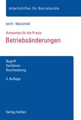 Betriebsänderungen - Lerch, Sascha; Warczinski, Katharina