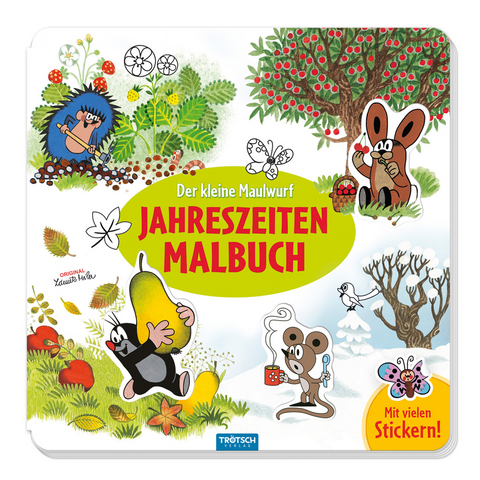 Trötsch Der kleine Maulwurf Jahreszeitenmalbuch Sticker und Malbuch - 